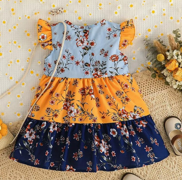 Paula floral tiered dress